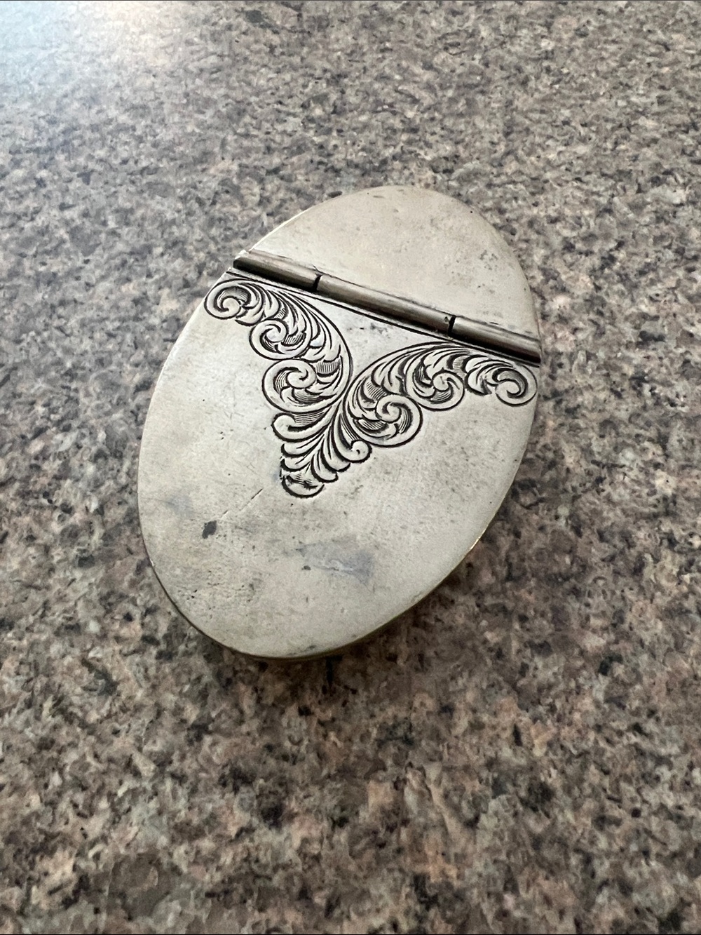 Cosi Tabellini Cerere Oval Hinged Trinket Box Italian Pewter Lidded Ashtray 2014